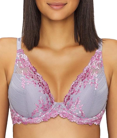 Wacoal Embrace Lace Plunge T-shirt Bra In Lilac Grey