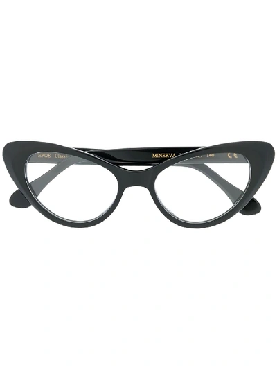 Epos Cat-eye Frame Glasses In 黑色
