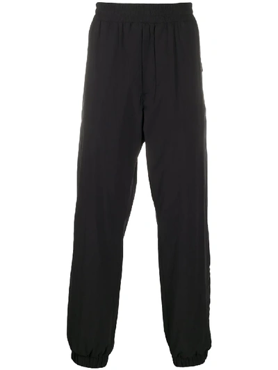 Moncler Pull-on Cuffes Track Trousers In Black