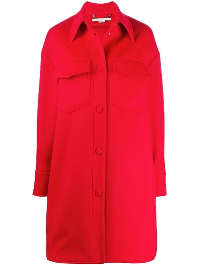 Stella Mccartney Kerry Single-breasted Coat In Red