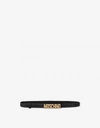 Moschino Logo Belt With Gold-tone Hardware In Light Orange