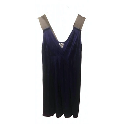 Pre-owned Philosophy Di Alberta Ferretti Blue Silk Dress