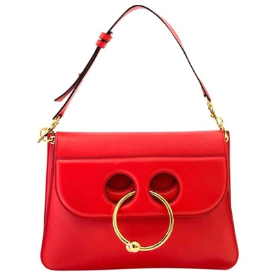 Pre-owned Jw Anderson Pierce Red Leather Handbag