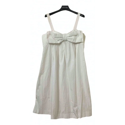 Pre-owned Tara Jarmon White Cotton Dress