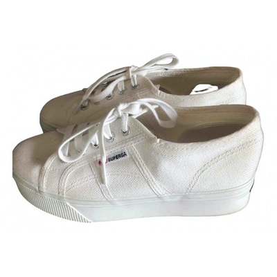 Pre-owned Superga White Cloth Trainers