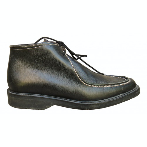 Pre-Owned Paraboot Black Leather Ankle Boots | ModeSens
