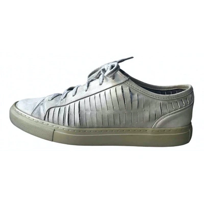 Pre-owned Filippa K Grey Leather Trainers
