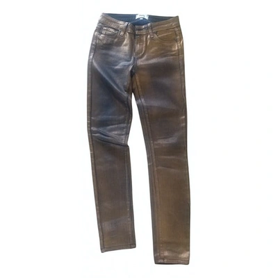 Pre-owned Paige Jeans Metallic Cotton - Elasthane Jeans