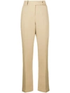 Michael Michael Kors High-waisted Straight-leg Trousers In Neutrals