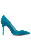 MANOLO BLAHNIK BB VELVET 105MM PUMPS