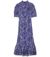 SEA Celine Puff Sleeve Dress in Lapis