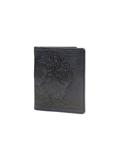 Robert Graham Fuselage Paisley-embossed Magnetic Flip Leather Card Case In Black