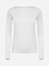 BRUNELLO CUCINELLI CASHMERE AND SILK BLEND LONG SLEEVED T-SHIRT