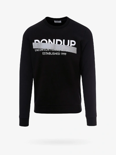 Dondup Prints And Logo Sweatshirt In Black