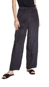 VINCE TEXTURED WIDE LEG PULL ON PANTS
