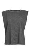 Endless Rose Padded Shoulder T-shirt In Grey