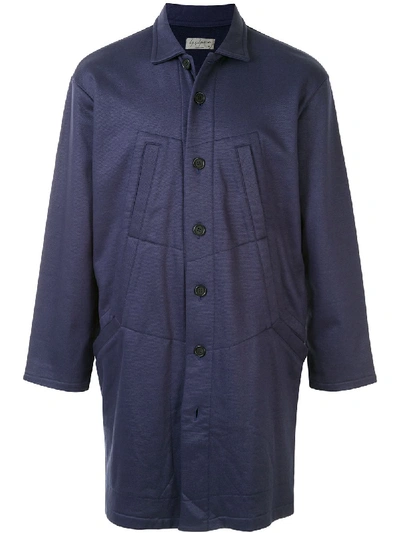 Yohji Yamamoto Oversized-fit Coat In Blue