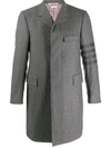 Thom Browne 4-bar High-armhole Chesterfield Coat In Grey