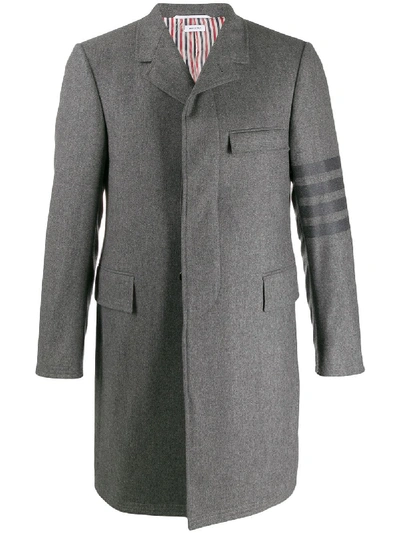 THOM BROWNE TONAL 4-BAR CHESTERFIELD OVERCOAT