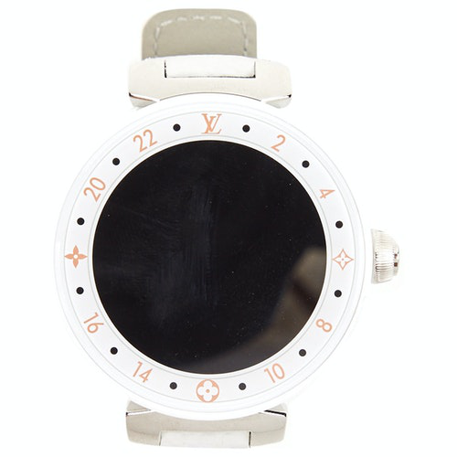 Pre-Owned Louis Vuitton Tambour Horizon White Ceramic Watch | ModeSens