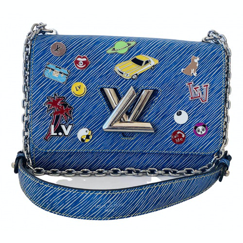 Pre-Owned Louis Vuitton Twist Blue Leather Handbag | ModeSens