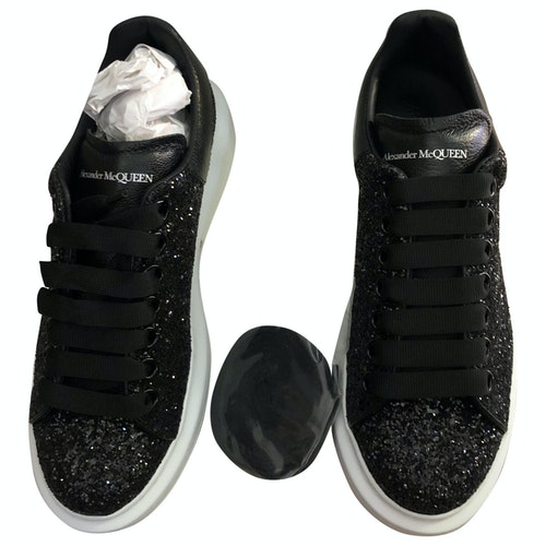 black glitter alexander mcqueen's