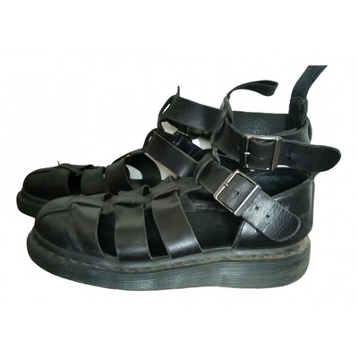 Pre-owned Dr. Martens' Black Leather Sandals