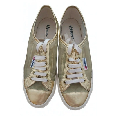 Pre-owned Superga Gold Leather Flats