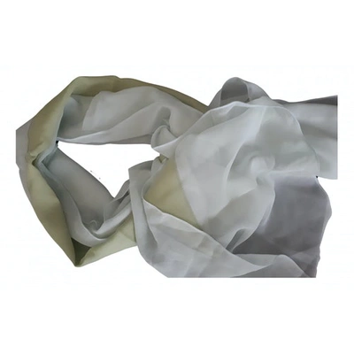 Pre-owned Emporio Armani Silk Neckerchief In Green