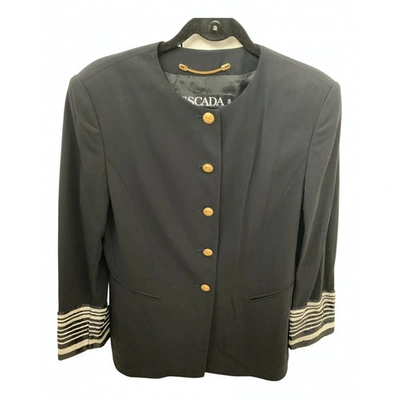 Pre-owned Escada Navy Wool Jacket