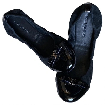 Pre-owned Louis Vuitton Black Patent Leather Ballet Flats