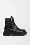 3.1 Phillip Lim Kate Lug-sole Zip Duo Combat Booties, Black In Black
