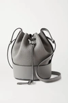 LOEWE BALLOON SMALL SMOOTH AND TEXTURED-LEATHER BUCKET BAG