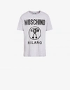 MOSCHINO COTTON T-SHIRT WITH DOUBLE QUESTION MARK LOGO