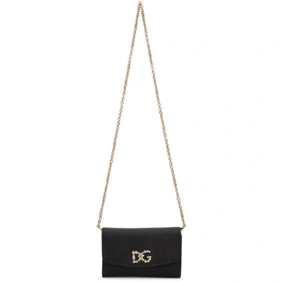 Dolce & Gabbana Dolce And Gabbana Black Jewell Shoulder Bag In 80999 Black
