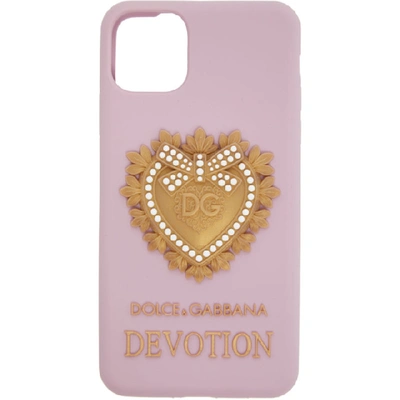 Dolce & Gabbana Dolce And Gabbana Pink Devotion Iphone 11 Pro Max Case In 80400 Pink