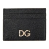 DOLCE & GABBANA DOLCE AND GABBANA BLACK DAUPHINE CARD HOLDER