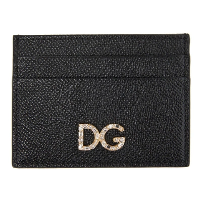 Dolce & Gabbana Dolce And Gabbana Black Dauphine Card Holder In 80999 Black