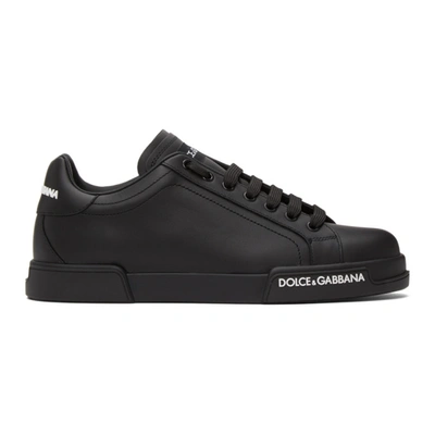 Dolce & Gabbana Sneakers Lowtop Nappa In Black Black