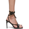 OFF-WHITE BLACK ZIP-TIE HEELED SANDALS