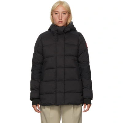 Canada Goose Alliston Hooded Quilted Shell Down Jacket In Black