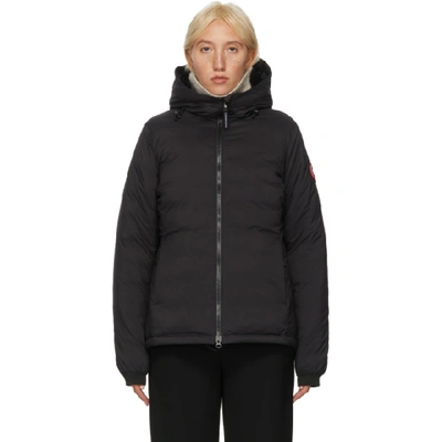 Canada Goose Camp Hoody Down Bomber Jacket In Black