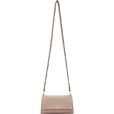 Valentino Garavani Valentino Pink  Small Rockstud Shoulder Bag In P45 Powder