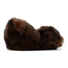 Vetements Hug Me Bear Shearling Slippers In Brown