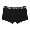 Dsquared2 Contrasting Logo Boxers In 001 Black