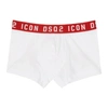 Dsquared2 Icon White Stretch-cotton Boxer Briefs In 111 White