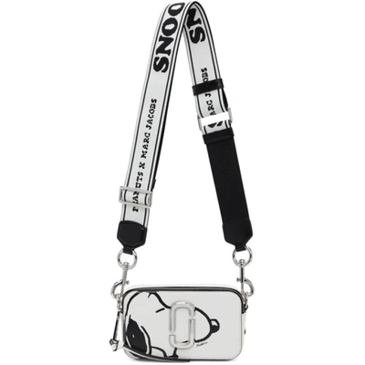 Marc Jacobs White Peanuts Edition Snoopy Snapshot Shoulder Bag In 164 Cotton