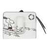 MARC JACOBS MARC JACOBS WHITE PEANUTS EDITION MINI SNAPSHOT COMPACT WALLET