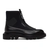 GIVENCHY BLACK NEOPRENE COMBAT BOOTS
