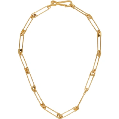 Balenciaga Punk Necklace In 0705 Gold
